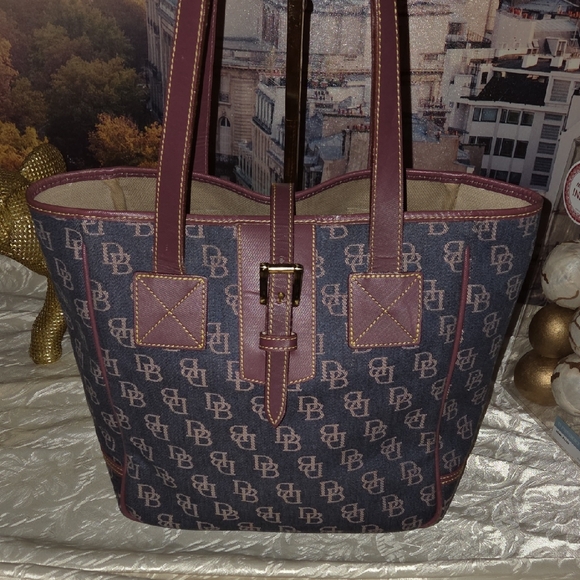 Dooney & Bourke Handbags - Dooney & Bourke Denim Monogram Tote